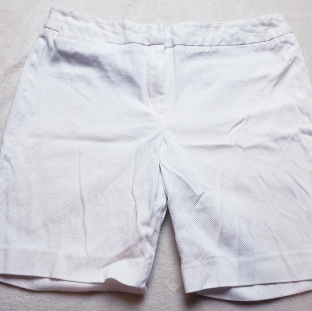 Susan Bristol Womens White Shorts Size 12 Zipper Button Clasp Front Closure